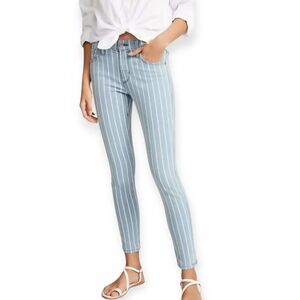Charter Club Light Blue Striped Skinny Jeans